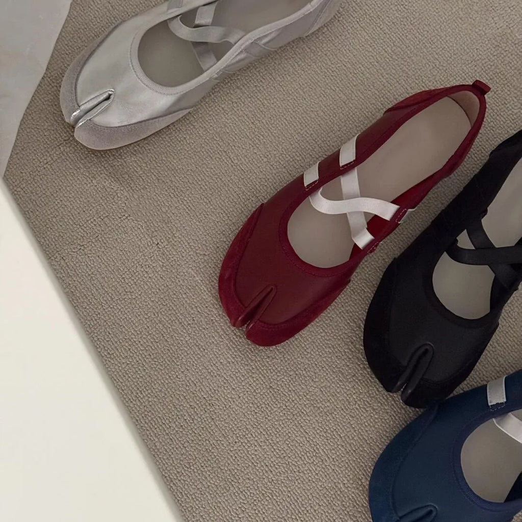 Flat Shoes for Women's Spring Autumn Leisure 2025 New Tabi Shoes Ballet Shoes Mary Jane Women's loafers women ladies Zpaxo