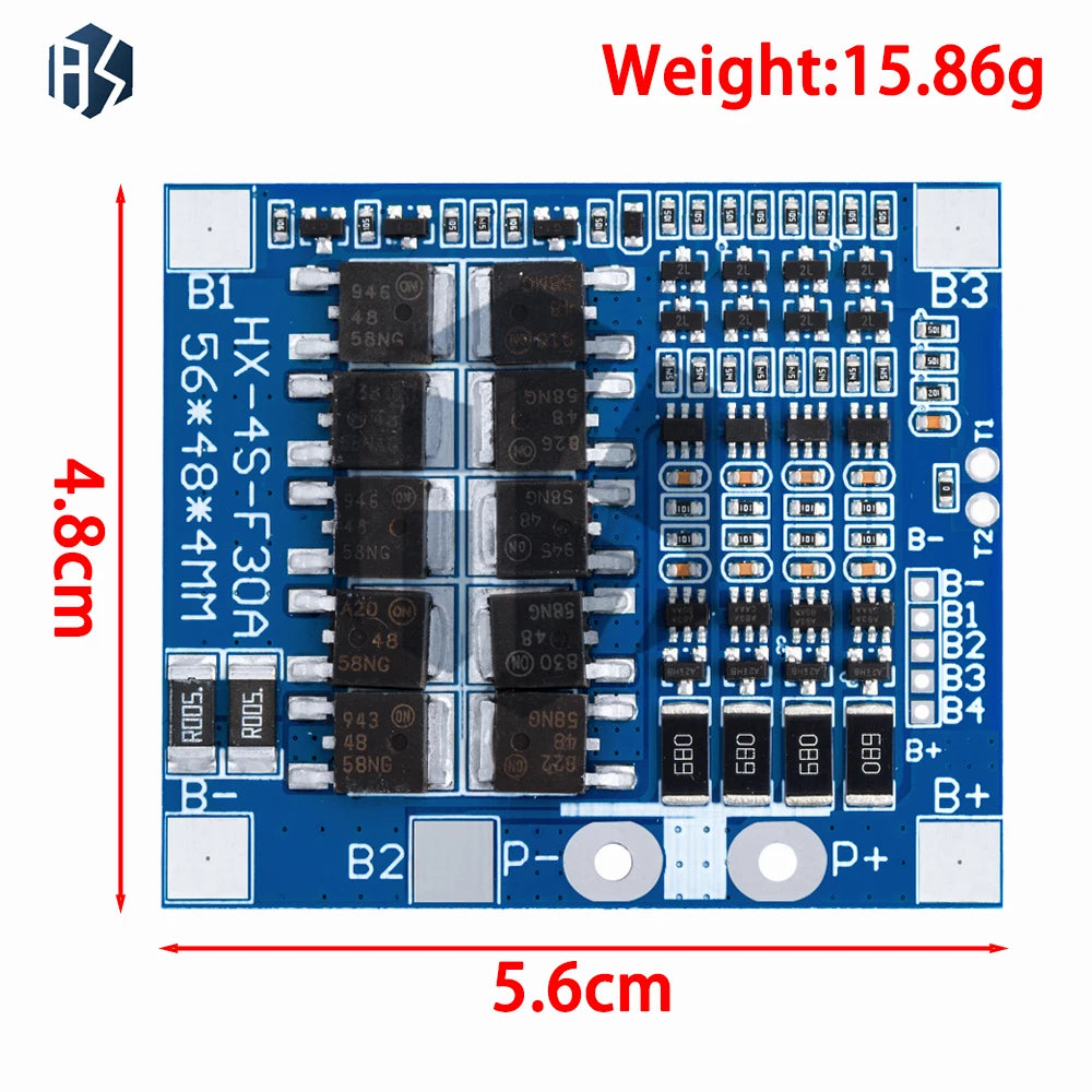 4S 3 2V 7V 30A LiFePO4 Lithium Battery BMS Charge Protection Board 12 Zpaxo
