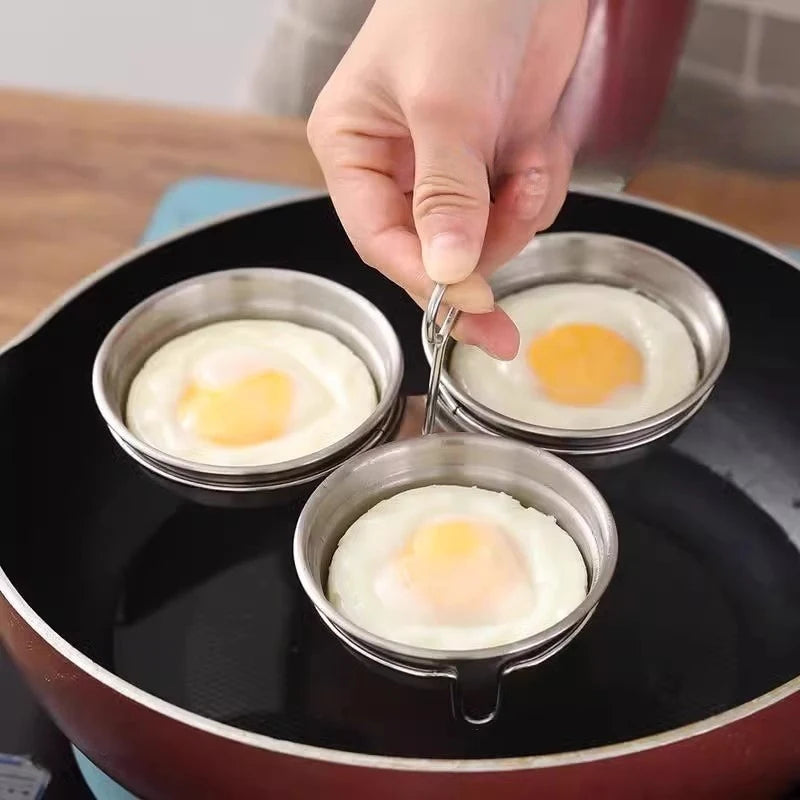 Stainless Steel Egg Poacher Poaching Pan Mould Steamer Steamed Egges