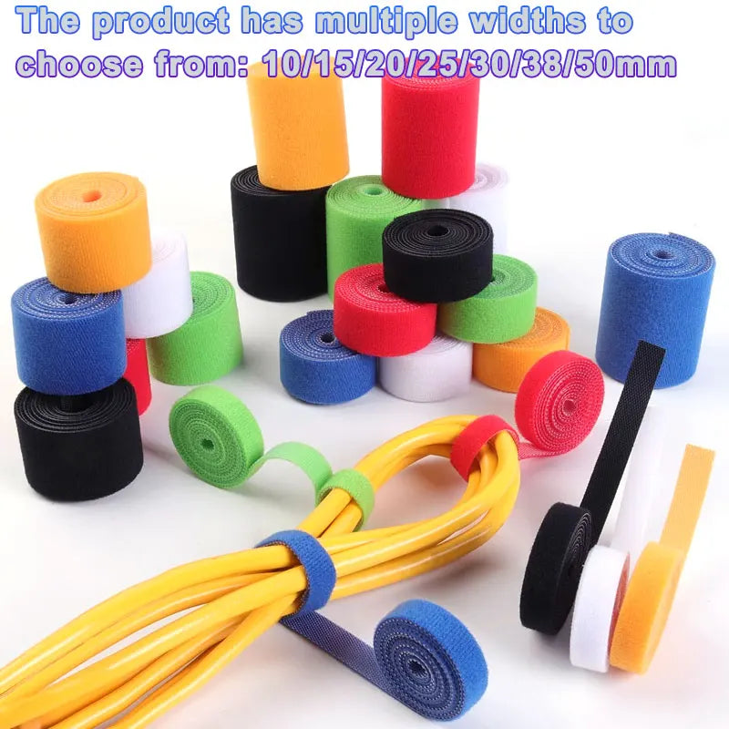 5Meter Reusable Fastening Tape Cable Ties Wrap Double Sided Zpaxo
