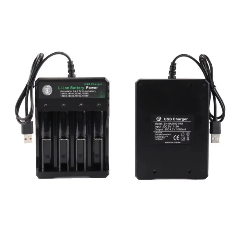18650 Battery Charger – 1/2/4 Slot Smart Lithium Charger