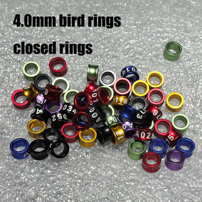 Digital Bird Foot Rings Inner Diameter 4 7 5 6 Aluminum Pigeon Parrot