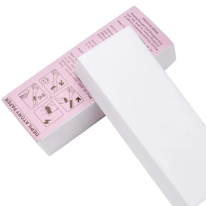 New 20/50/100Pcs Wax Paper Professional Hair Removal Waxing Strips Non-woven Fabric Waxing Papers Depilatory Beauty Tool Removal Zpaxo