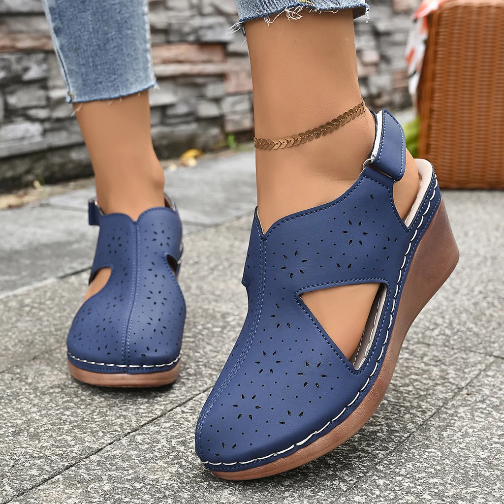 2025 Roman Women Sandals Platform Fashion Hollow Out Buckle Summer Zpaxo