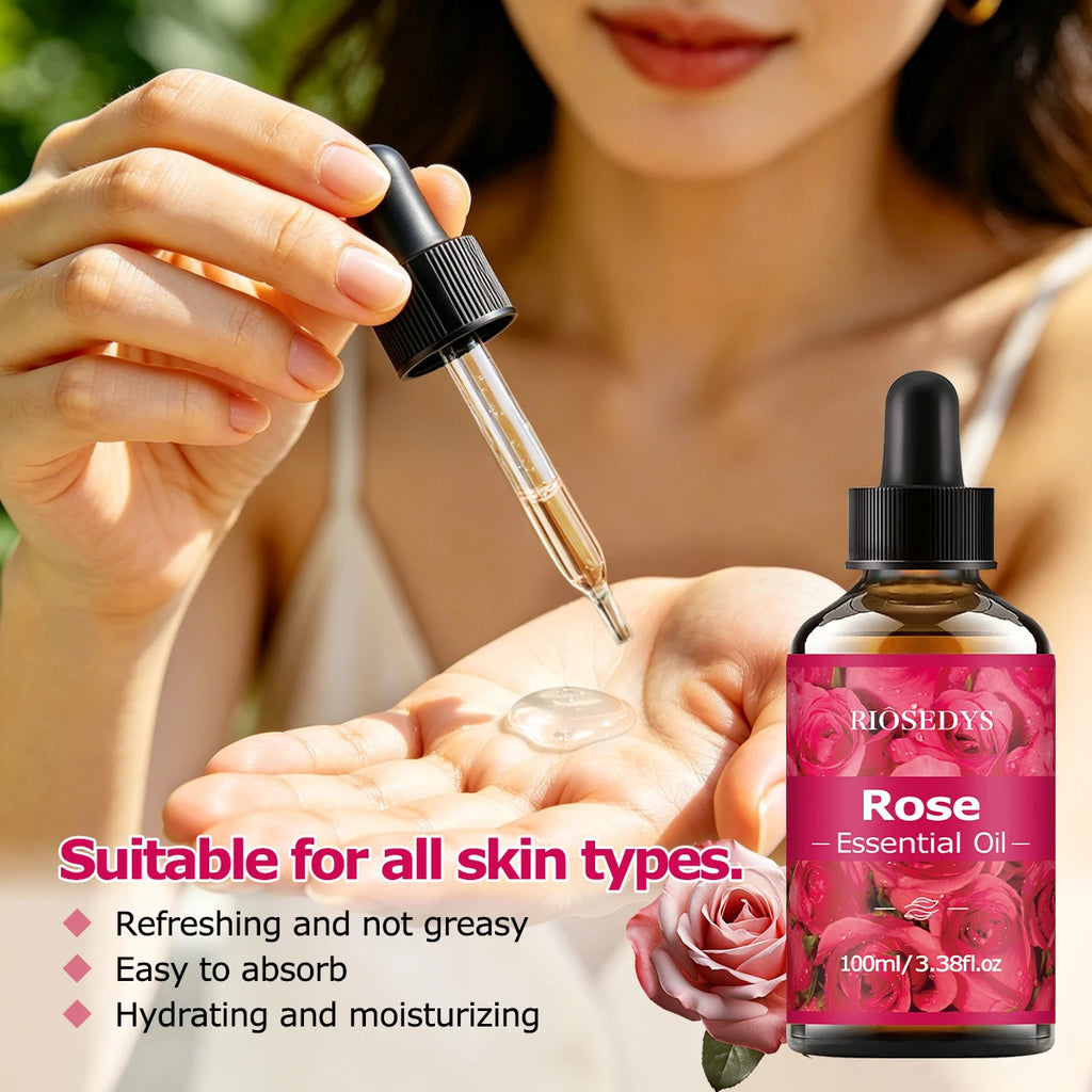 ROSE ESSENTIAL OIL Suitable Massage Skincare Deeply Nourishes Zpaxo
