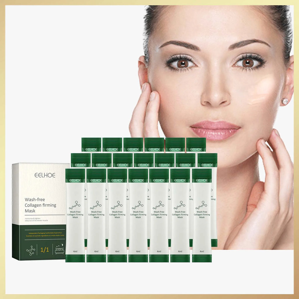 20Pcs Collagen Firming Mask Moisturizing Anti-Aging Hydrating Wash-Free Sleeping Facial Masks Nourishing Smooth Skin Care Zpaxo