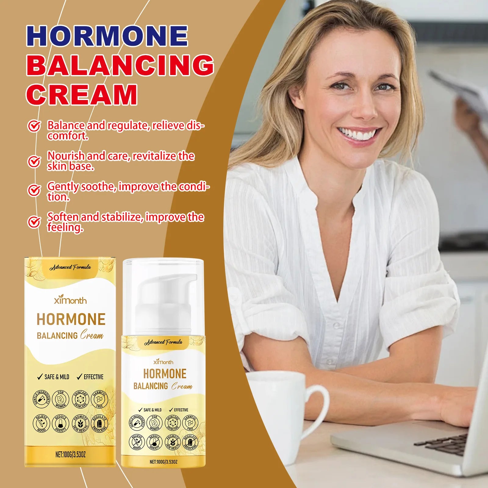 Ximonth Hormone Balancing Cream – Menopause Relief for Women Hormone Balance Cream Zpaxo