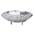 Silver Stainless Steel Retractable Folding Steamer Plate Multifunctional Food Steamer Vegetable Fruit Basket Zpaxo Size M 26cm