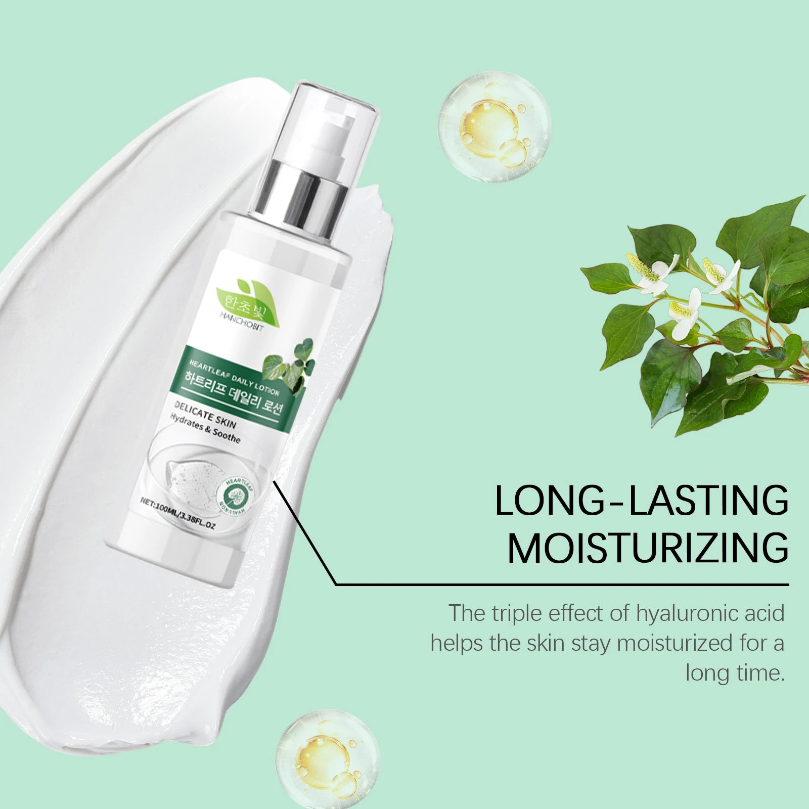 Heartleaf Moisturizing Lotion - Houttuynia Deep Nourishing & Moisturizing Lotion for Tender Skin Care Zpaxo