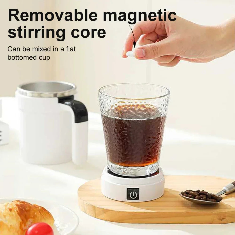 USB Self-Stirring Mug with LCD Temp Display & Warm Coaster Self-Stirring Mug Zpaxo