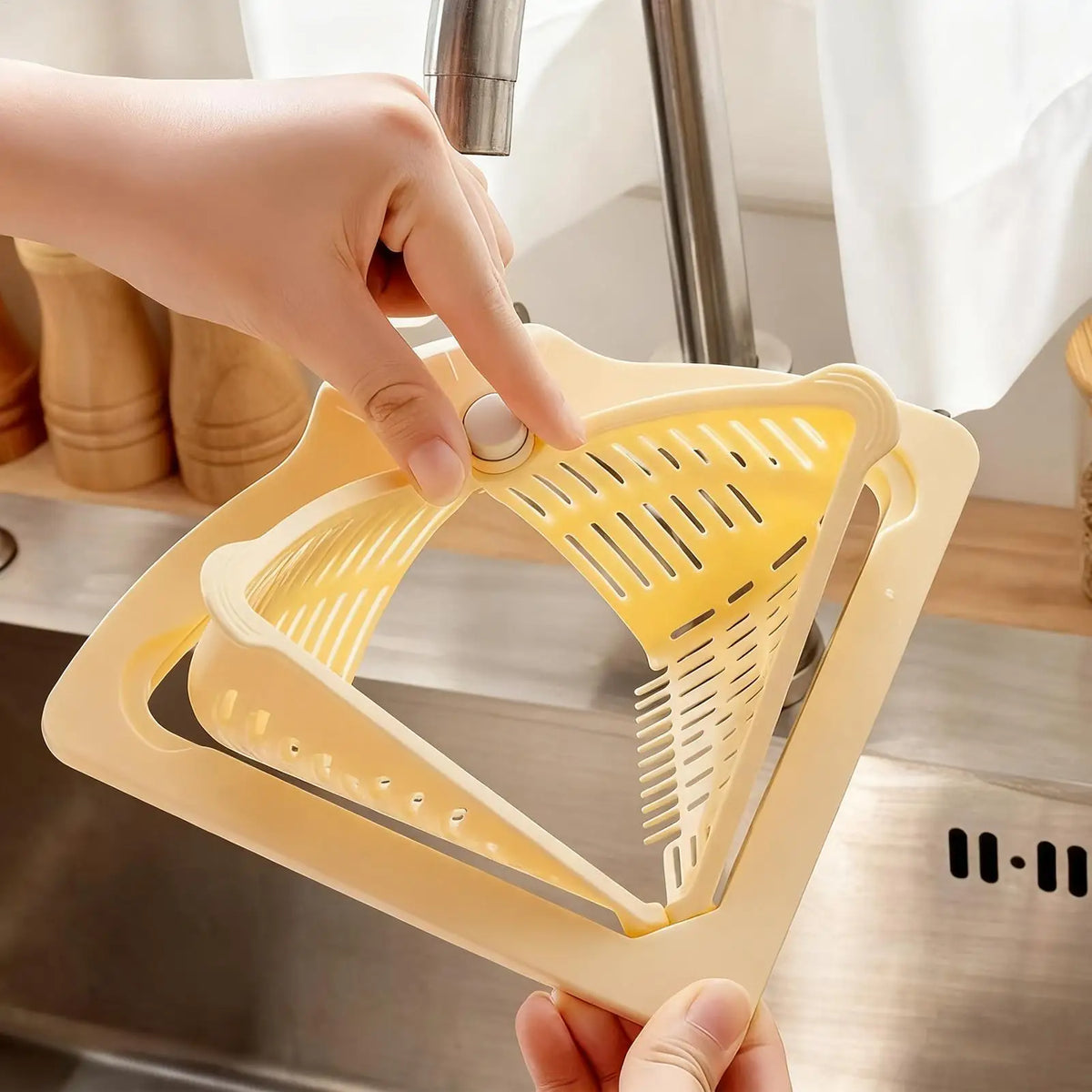 Magnetic Sink Drain Basket Stainless Steel Anti Clog Strainer Corner Zpaxo