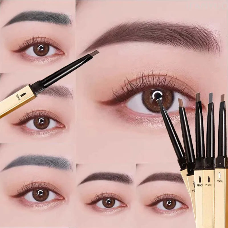 Waterproof Eyebrow Pencil Double Headed Rotable Pen Beginner Fine
