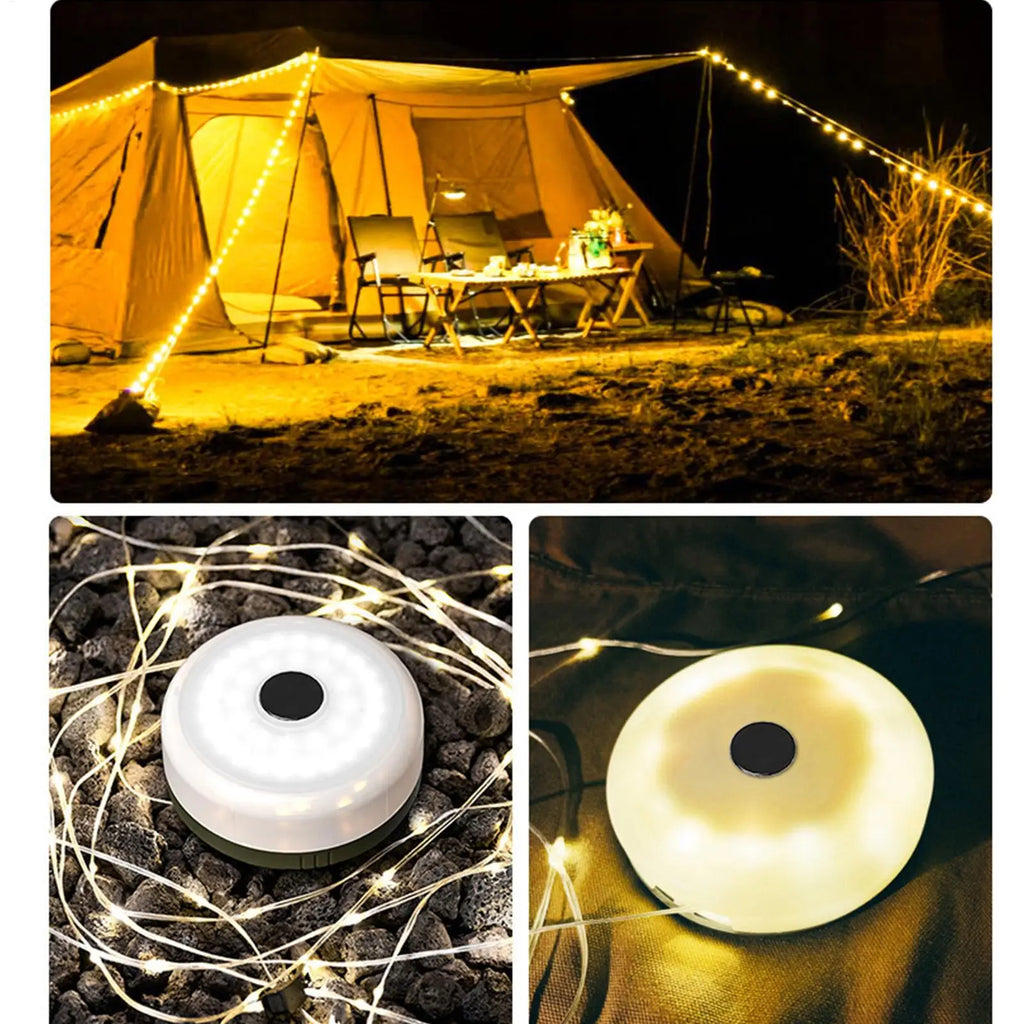 Retractable Camping String Lights 20m Type-c Rechargeable 2600mAh