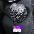 Push Start One-touch Button Cover Heart Shaped Decorative Decoration Zpaxo Gradient Black