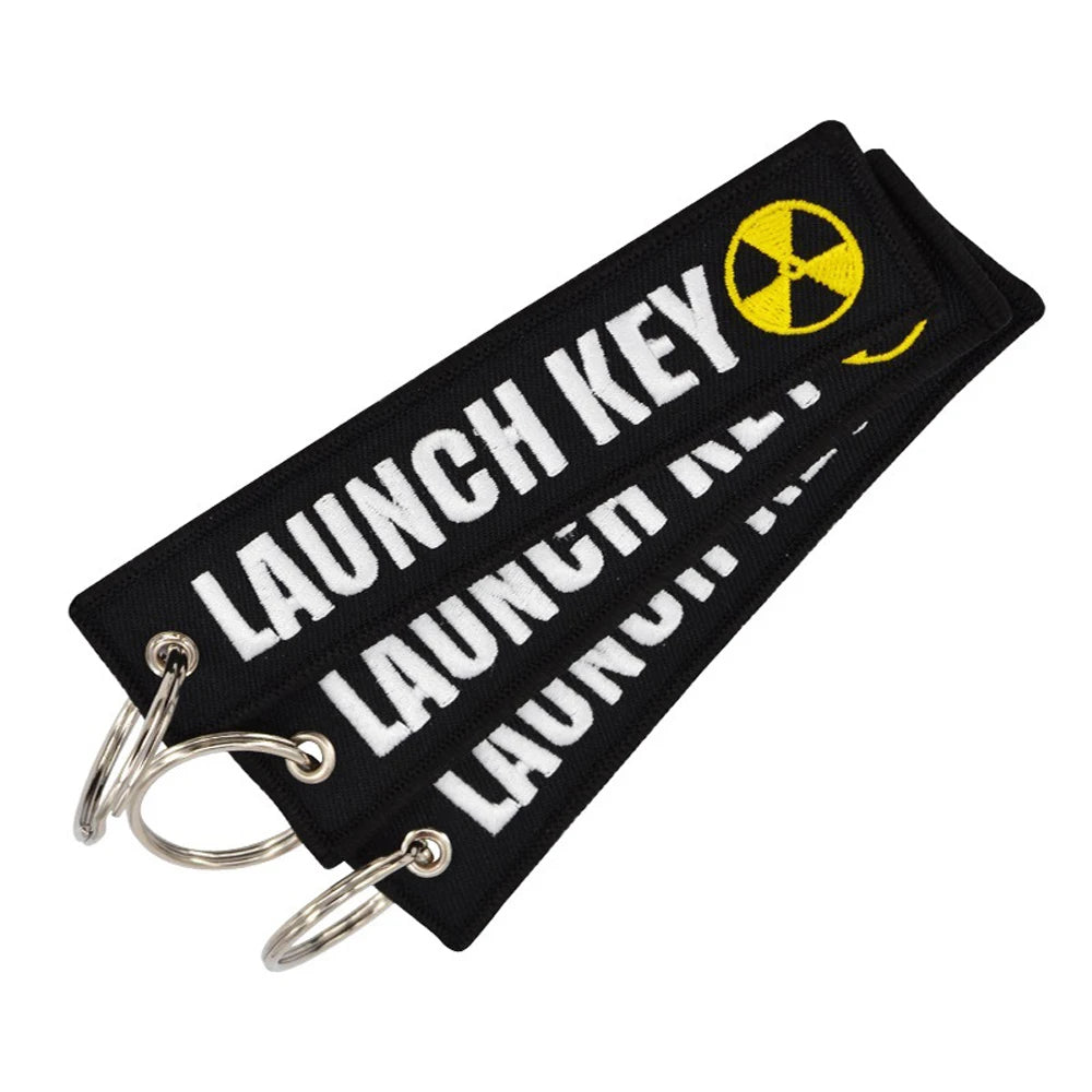Motorcycle "Real Men Like Curves" Embroidery Keychain