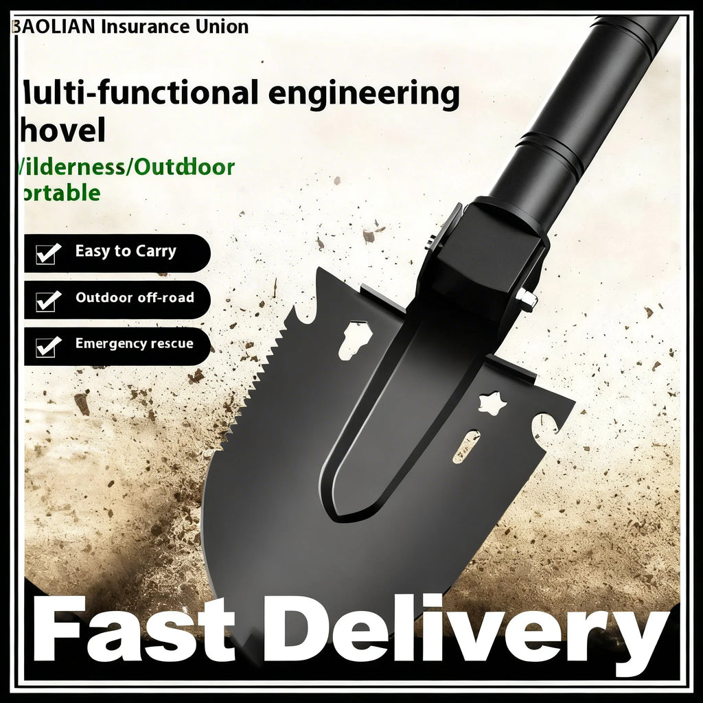 Folding Camping Shovel – Portable Military Survival Digging Tool Folding Camping Shovel Zpaxo