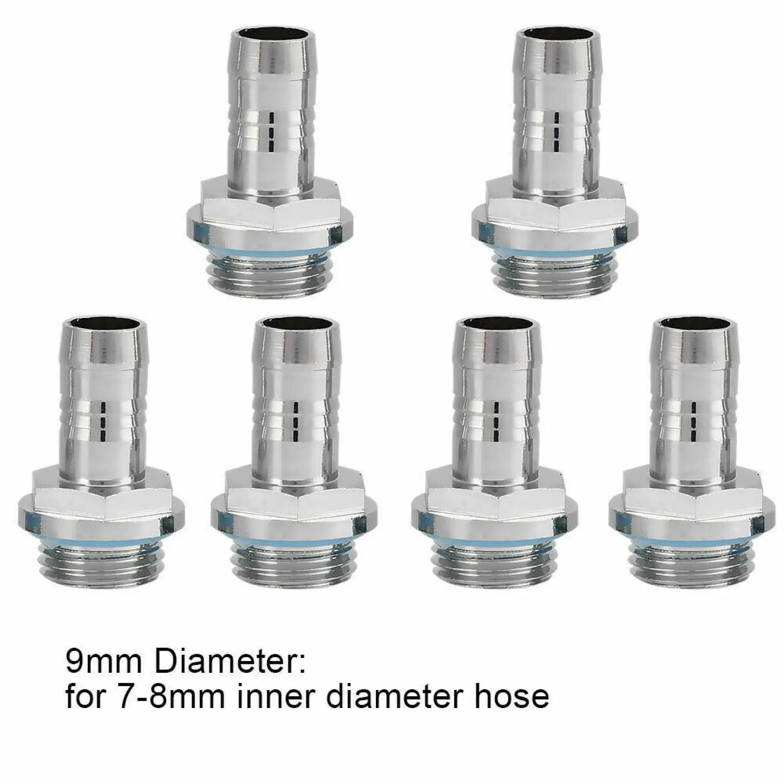 6x Hose Barb Connector G1 4 Thread Pipe Tube Tow-touch Fitting Pagoda