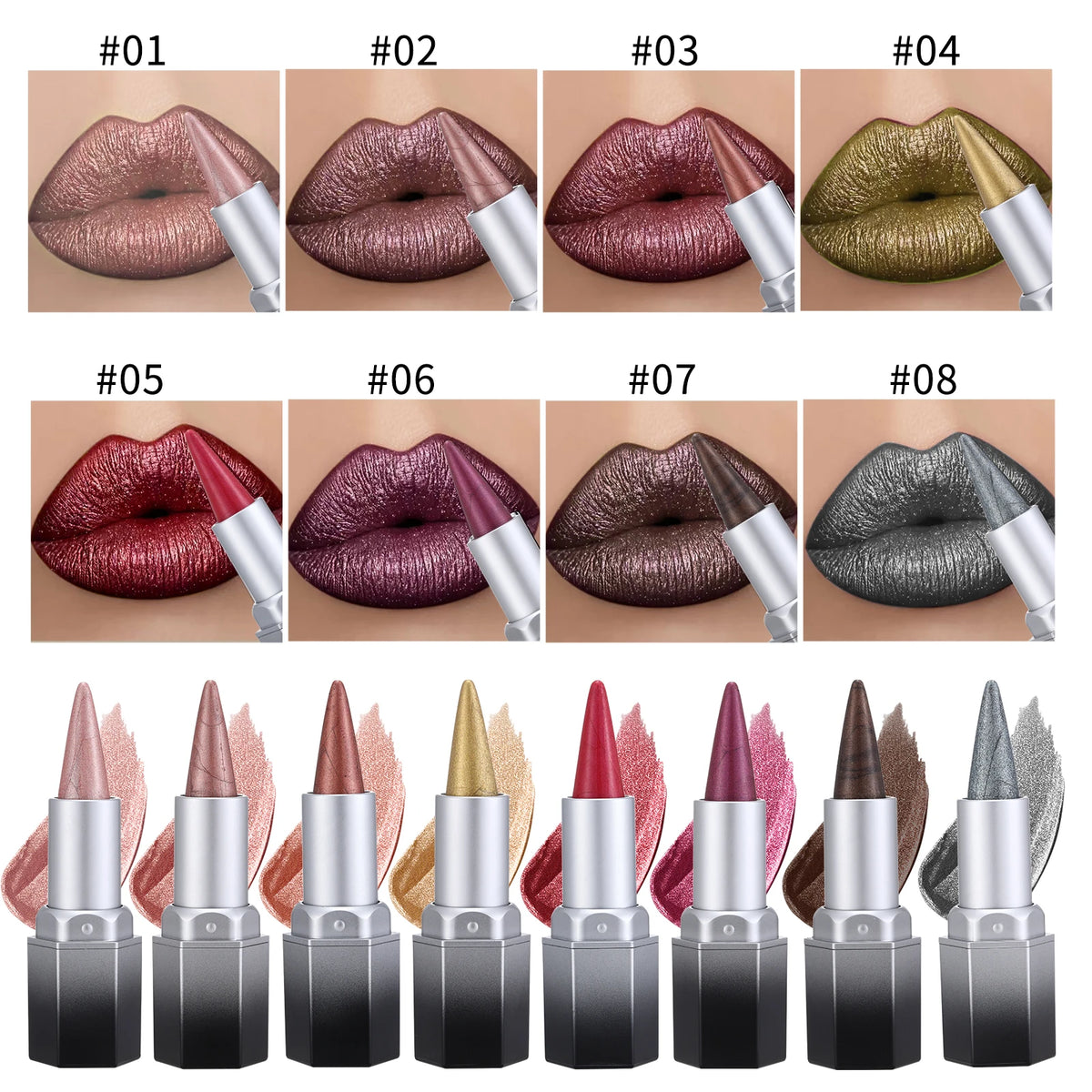 2-in-1 Pearl Lip Gloss Waterproof Rendering Long-lasting Luster Daily Zpaxo