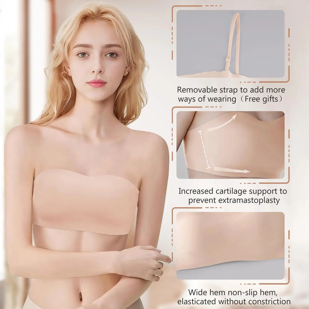 Women's Liquid Strap Bralette Summer Lightweight Backless Seamless