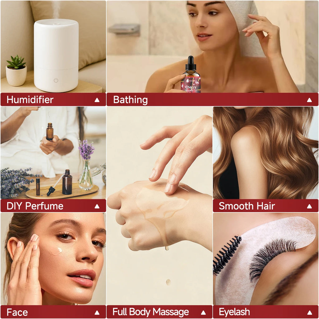 CHERRY Essential Oil Natural Fragrance Suitable Body Massage Zpaxo