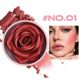 Floral Blush 3D petal Rose Petal Natural highlighter flower Blusher Pigment Long Lasting Face Makeup Brighten Effect cosmetics Zpaxo 01