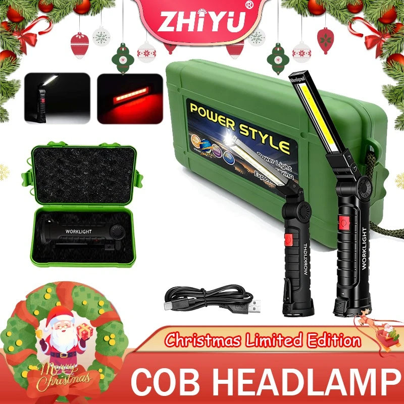 COB LED Rechargeable Work Light – Magnetic Camping Lantern LED Work Lantern Zpaxo
