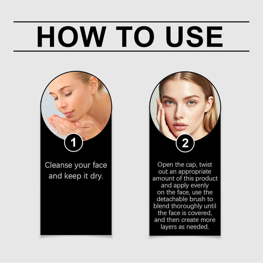 Dual-Action Color-Changing Foundation Stick - Skin-Nourishing, Lightweight Matte Finish, All-in-One Portable Makeup Stick Zpaxo