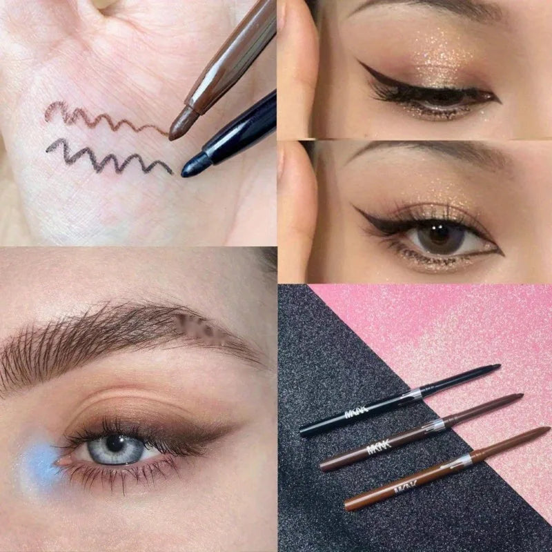 Waterproof Black Brown Eyeliner Gel Pencil Ultra-fine Matte Smooth Quick Dry Non-Smudge Easy Wear Eyeliner Pen Makeup for Eyes Zpaxo