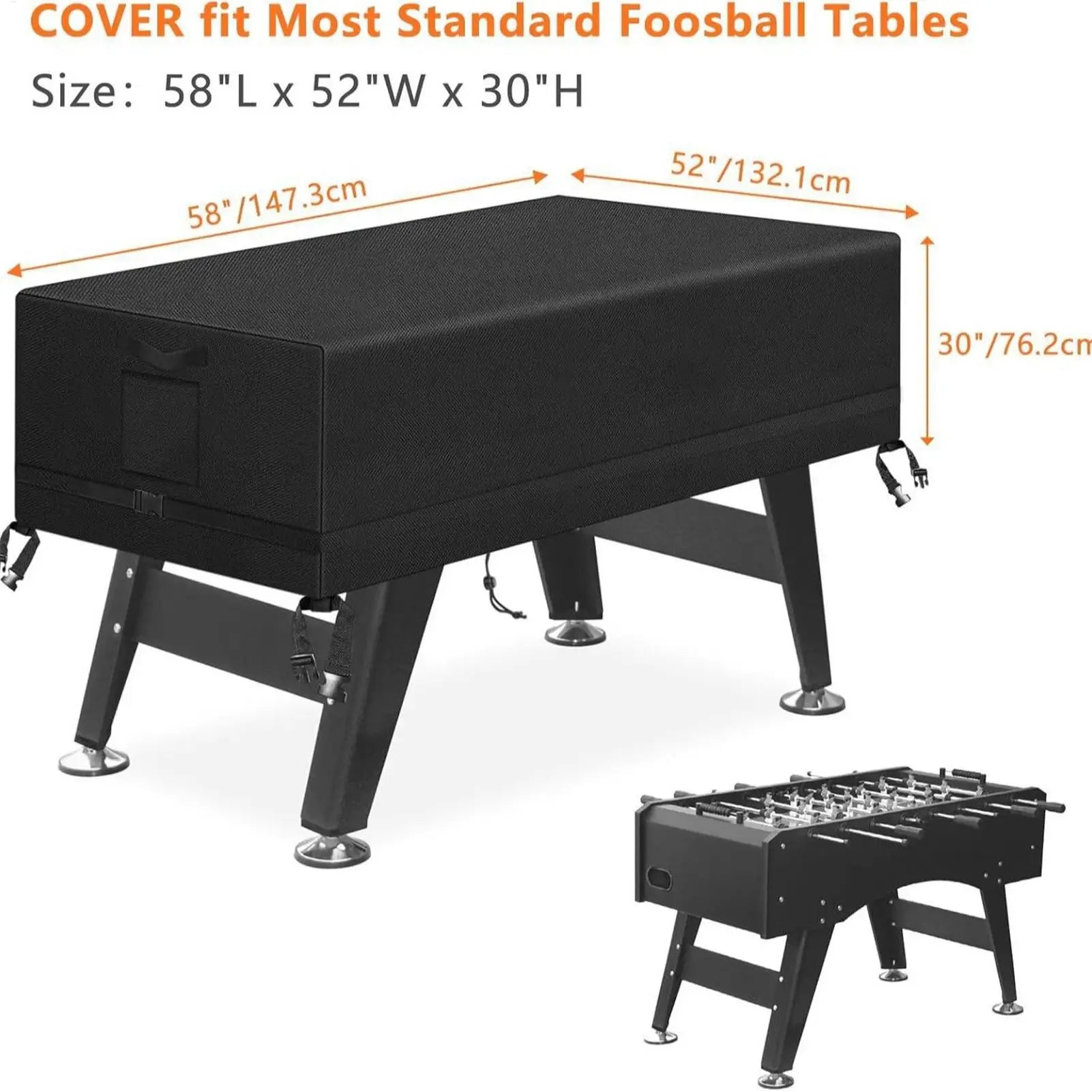 Dustproof Football Table Cover Waterproof 210D Heavy Fabric Outdoor