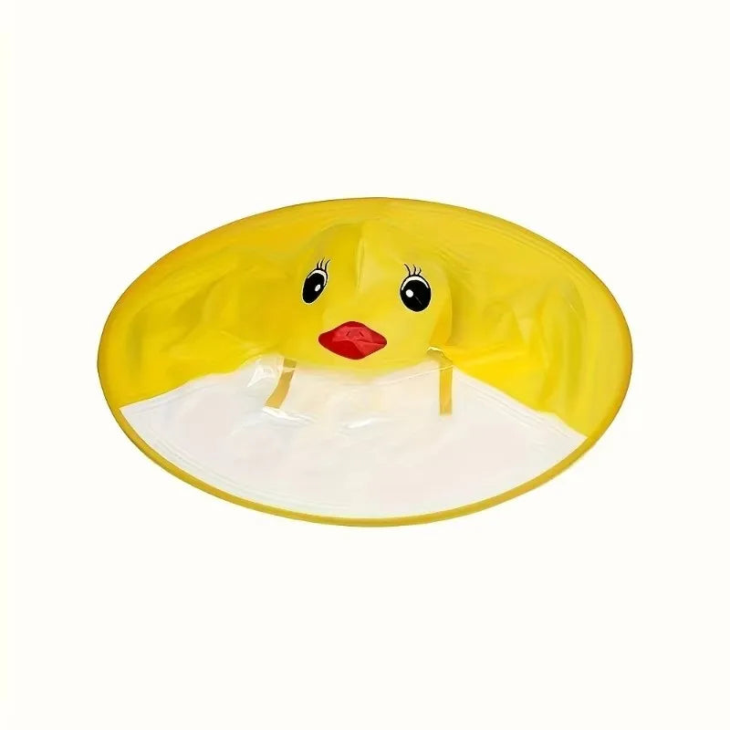 Cute Duck Umbrella Cap Open Close Design Yellow Duckling Theme