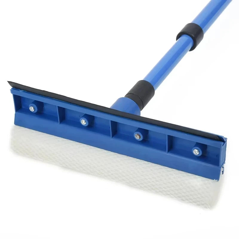 2 in 1 Multi-function Glass Wiper Home Window Cleaning Brush Telescopic Sponge Squeegee Glass Cleaner Wiper Long Handle Cleaning Zpaxo