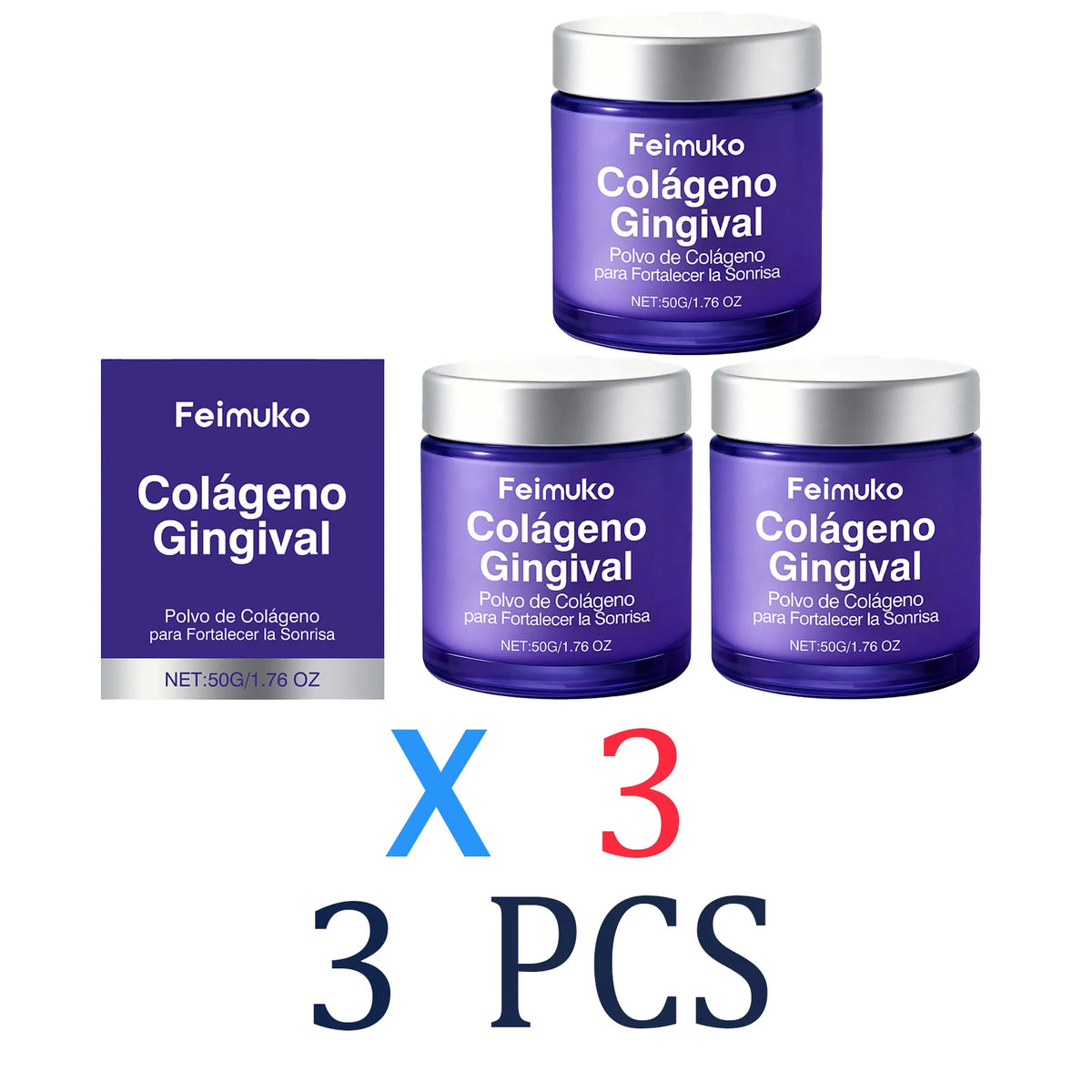 Collagen Fresh Breath Powder Brightening Tooth Care Polish Mild Cleaning Collagen Toothpaste Alternative Daily Gel for Women 50g Zpaxo 3 Pcs