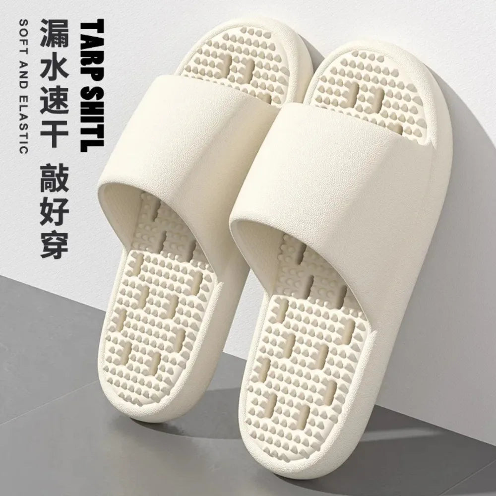 Quick-drying Thick-soled Massage Breathable Cooling Slippers Indoor