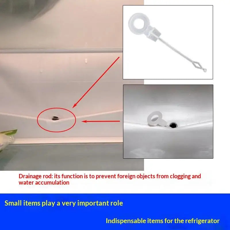Fridge Drain Hole Overflow Plugs Unclogging Rod Spout Universal Zpaxo