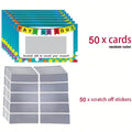 50Pcs Scratch-Off Cards Game Prizes for Classroom Students School Recognition Rewards Zpaxo J2503059