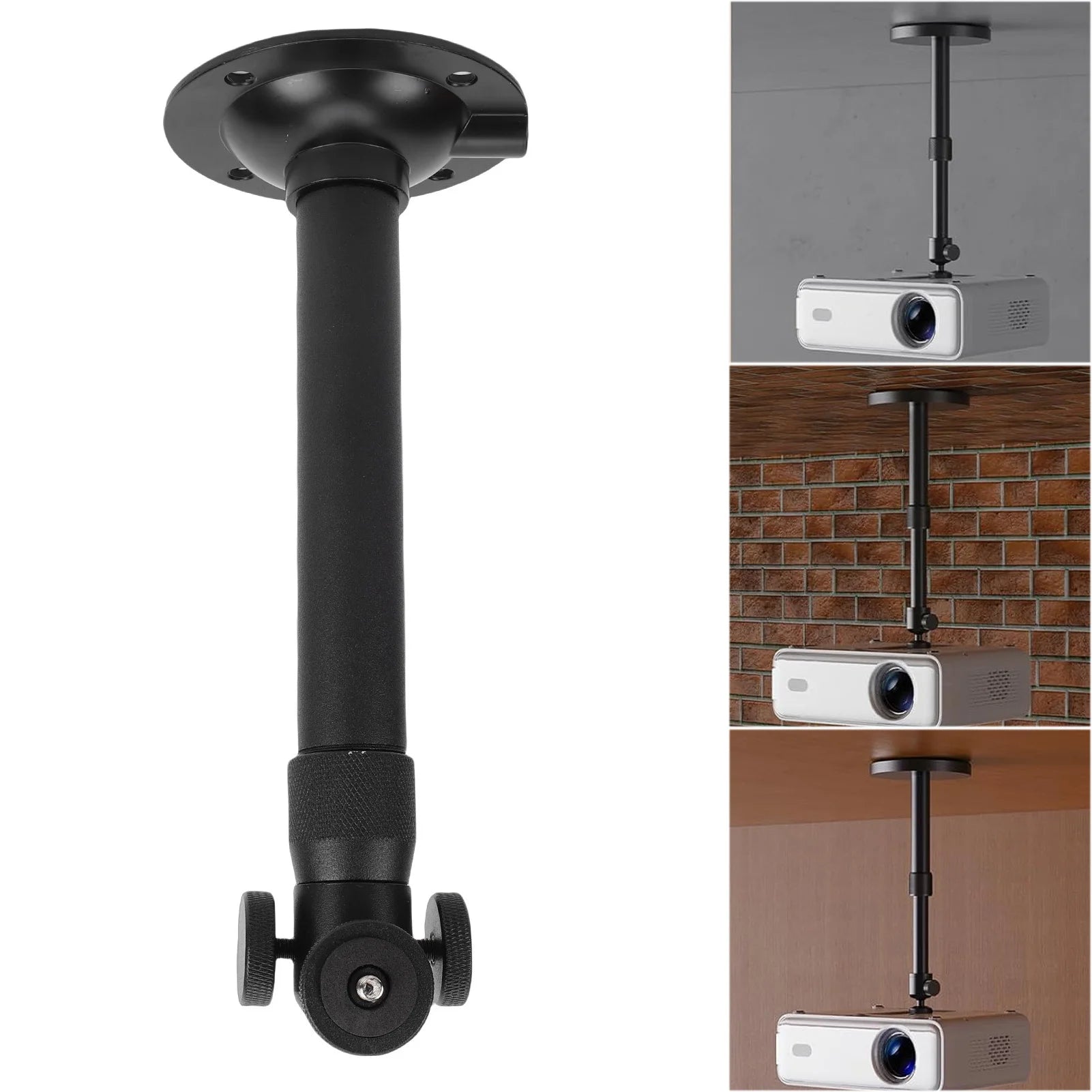 Ceiling Wall Projector Mount Bracket for TMY Projectors Universal 7.9 to 15.7in Length Adjustable 360° Rotation 90° Tilt Zpaxo
