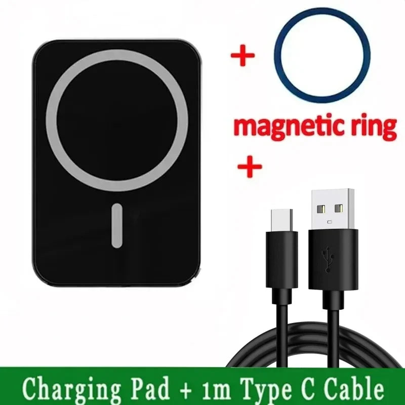 15W Magnetic Wireless Car Charger Mount – iPhone & Xiaomi Wireless Car Charger Zpaxo BLACK 1M CABLE
