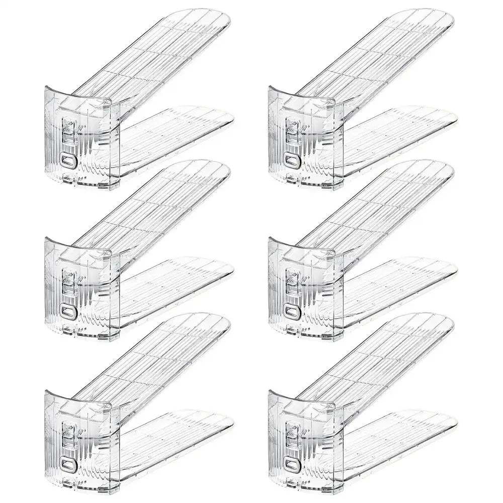 Shoe Stacker Organizer Risers Closet Shelf Non-slip Stackable
