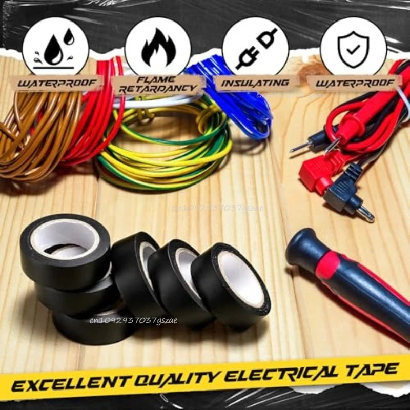 PVC Electrical Insulation Tape Flame Retardant Waterproof Strong Adhesive for Home Garden and Industrial Use Home Improvement Zpaxo