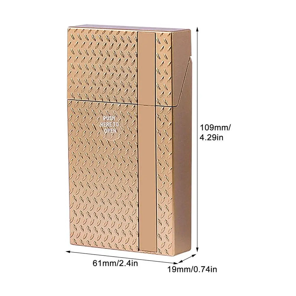 Cigarettes Case Holder Cigarettes Carrying Box For 20-piece Slim Cigars Small Cigarettes Container Cigarettes Protective Case Zpaxo Gold China Mainland