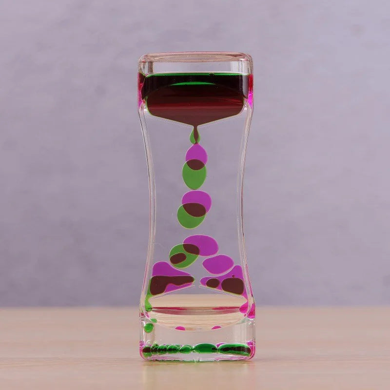 Liquid Motion Bubbler Hourglass – Sensory Stress Relief Toy Sensory Fidget Toy Zpaxo D