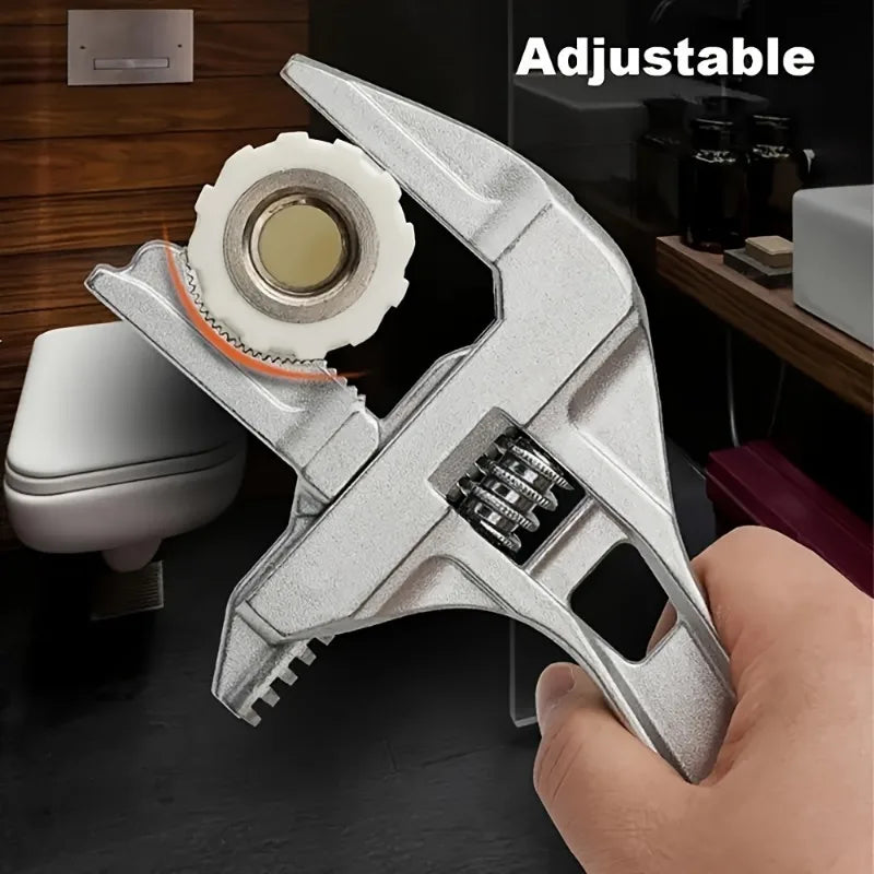 Versatile Adjustable Wrench Strong Grip Wide Opening Ideal Plumbing
