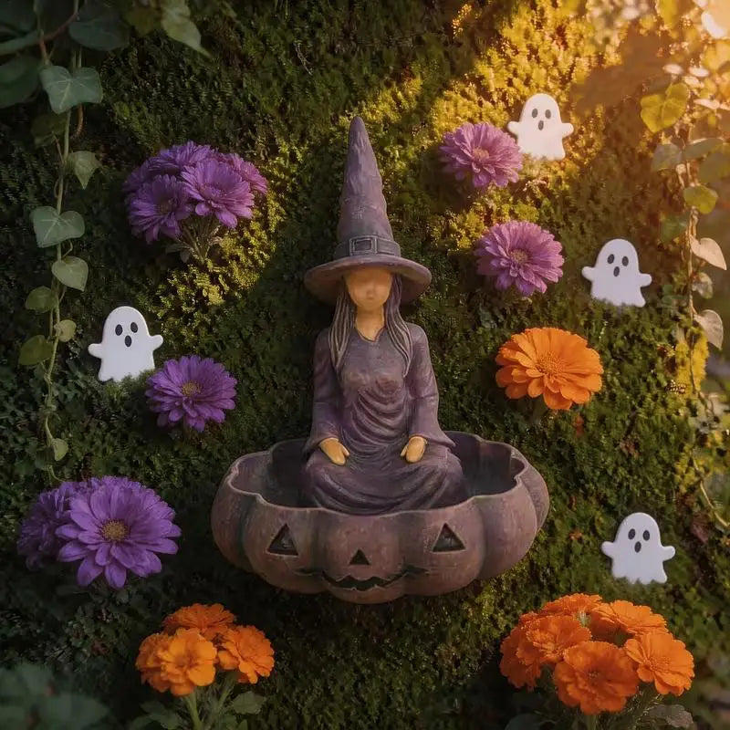 Halloween Candy Bowl Witch Pumpkin Holiday Desktop Decoration Festive