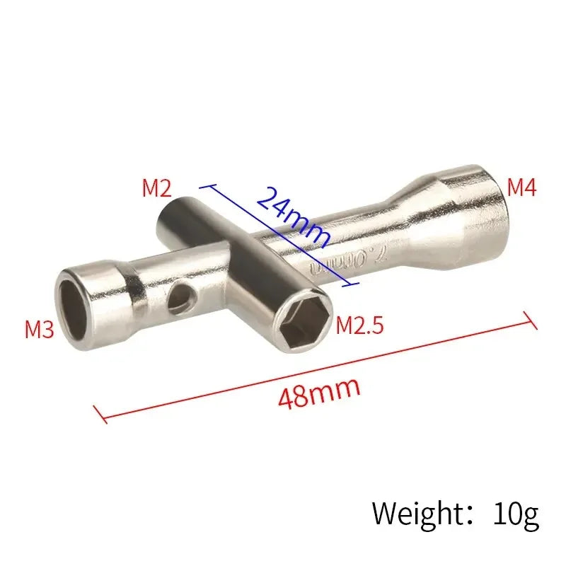 4-in-1 3D Printer Nozzle Tool Set – M2 M2.5 M3 M4 Hex Wrench Kit 3D Printer Tool Kit Zpaxo