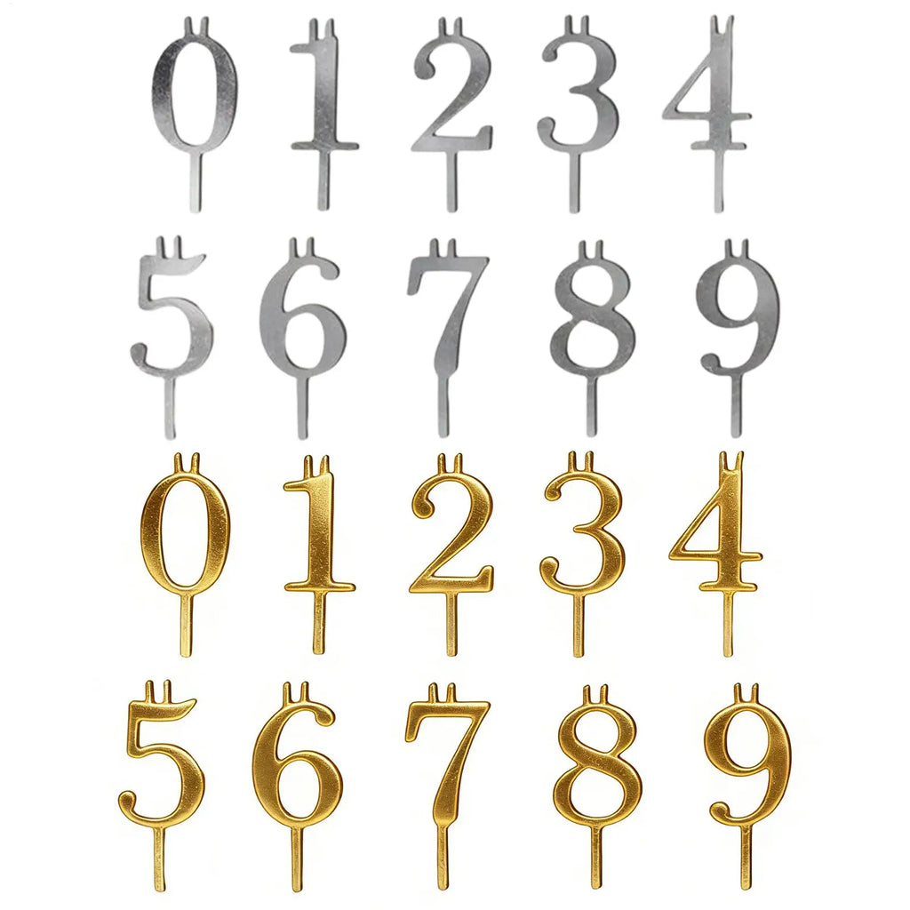 Number Candle Holders 0–9 | Birthday Cake Topper Set Birthday Candle Holder Zpaxo