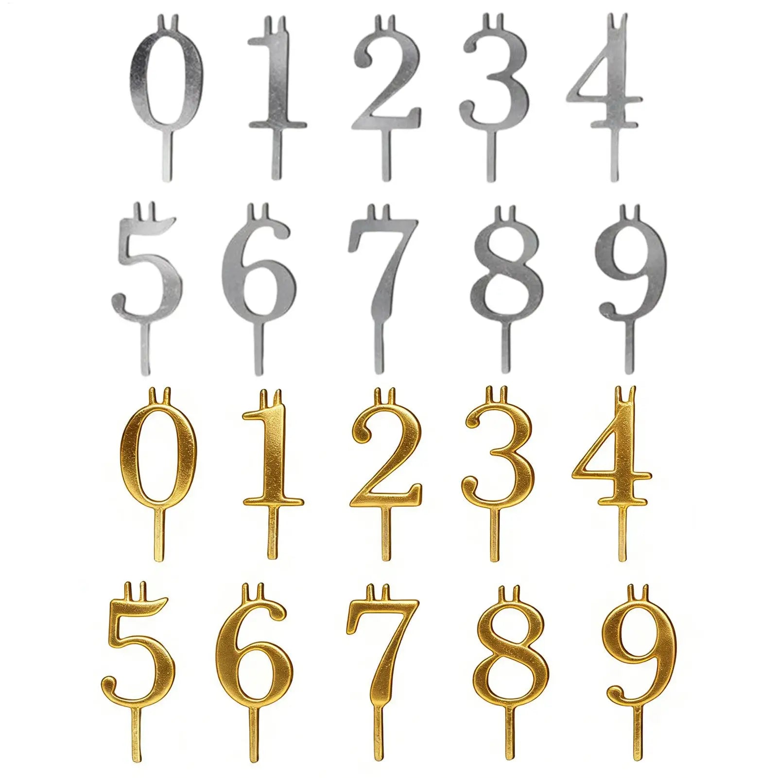 Number Candle Holders 0–9 | Birthday Cake Topper Set Birthday Candle Holder Zpaxo