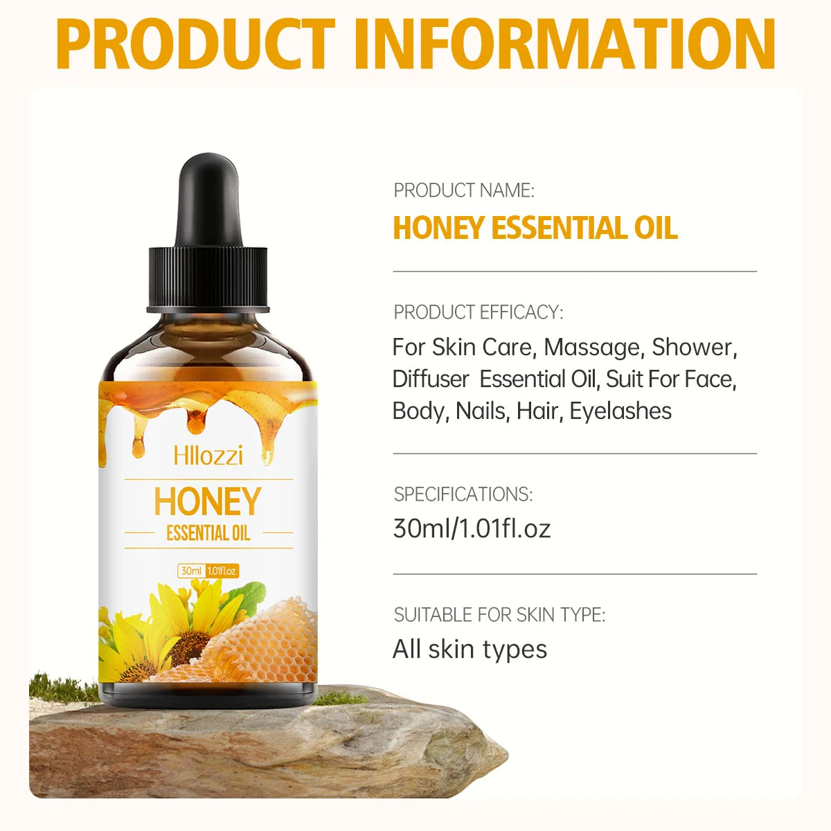 Honey Essential Oil Skin Care Hair Massage Base Aromatherapy Suitable Zpaxo