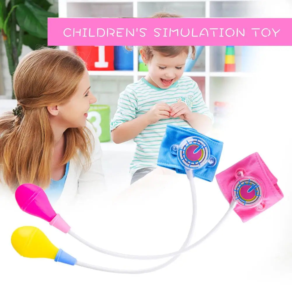 Kids Doctor Play Set - Simulation Blood Pressure Monitor Toy, Pretend Medical Checkup Kit for Children Educational Gift Zpaxo