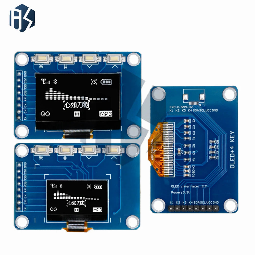 0 96-Inch I2C OLED Display Module 128 64 White SSD1315-Driven 4 Zpaxo