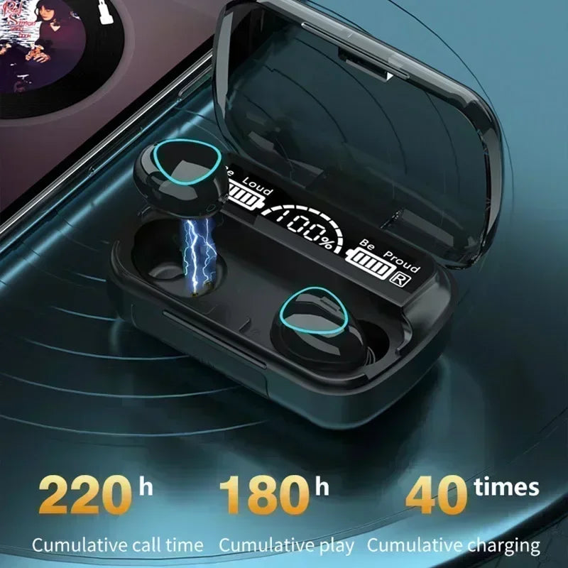 Bluetooth Headset M10 Hands-free LED Dispay Hifi Stereo Music